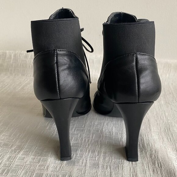 Sacha London Leather Lace Detail Heeled Boots Sz 8 M - Picture 5 of 13